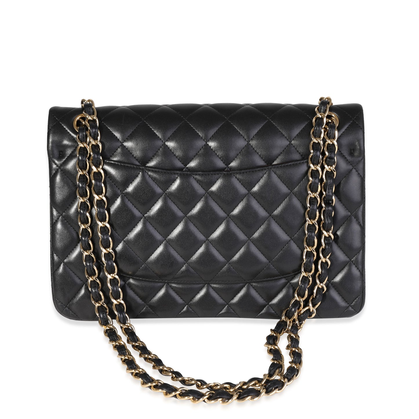 Chanel Black Quilted Lambskin Jumbo Classic Double New Bag