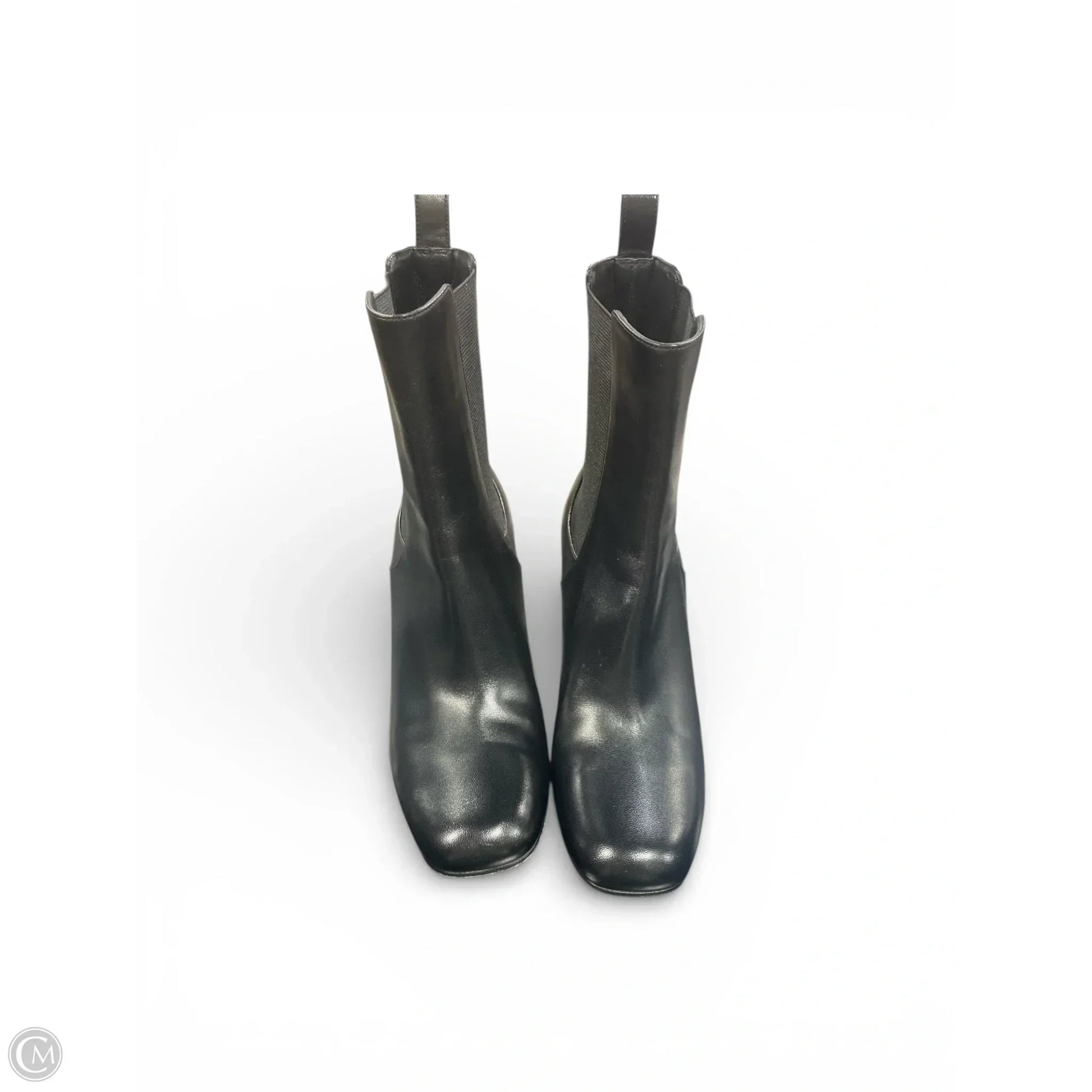 Boots Luxury Designer By Gucci In Black & Silver, Size: 9
