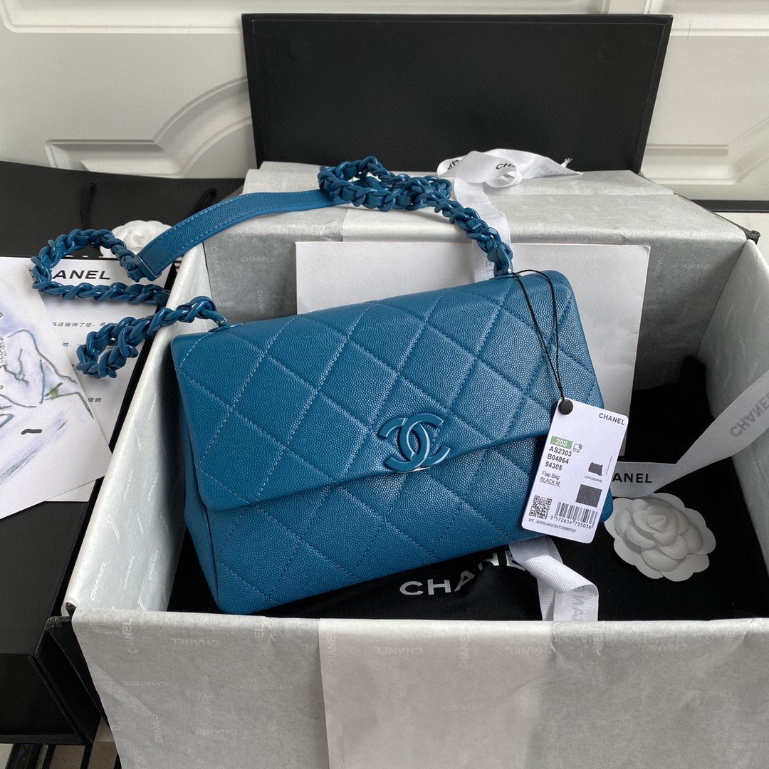 Chltop Qualityap Bag Hardware Grained For Women Blue Red Shoulder Bag