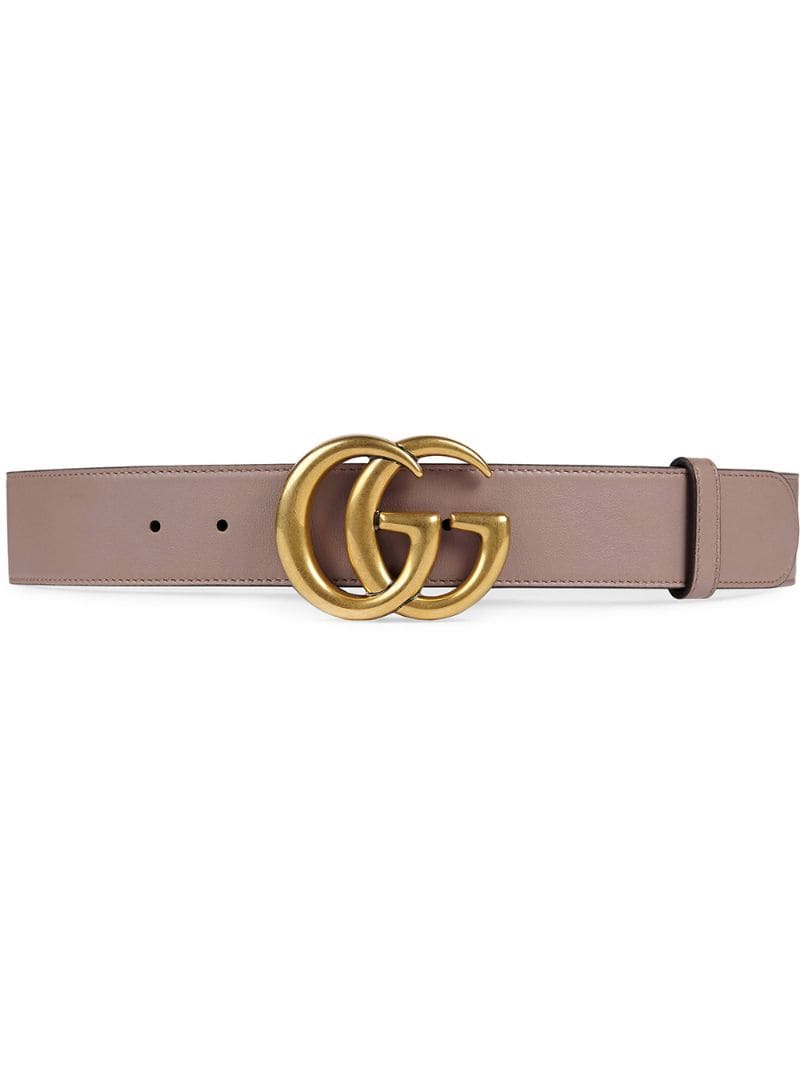 Gucci - Leather belt with Double G buckle - women - Leather/metal - 90, 95, 85, 75, 80, 70, 65, 100 - PINK