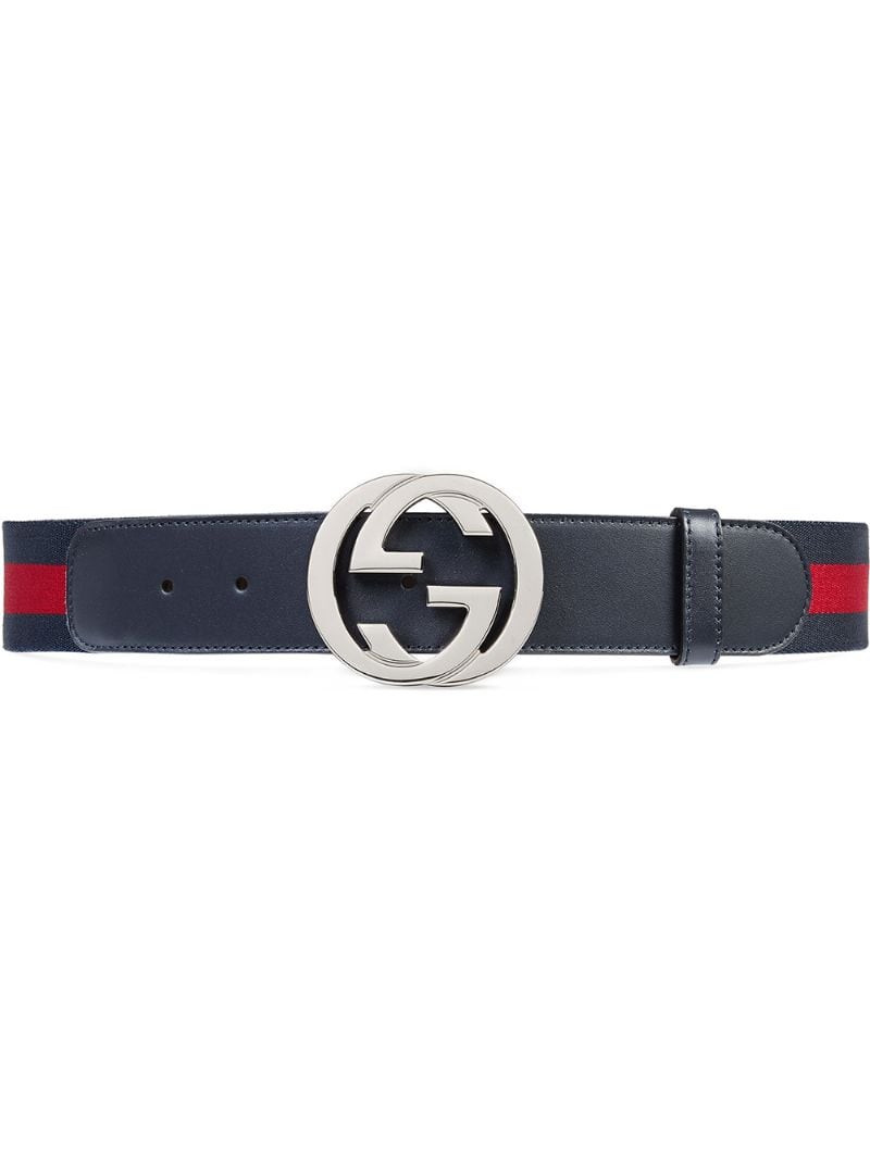 Gucci - Web belt with G buckle - men - Leather/metal/Polyester - 90, 95, 80, 85, 110, 105 - Blue