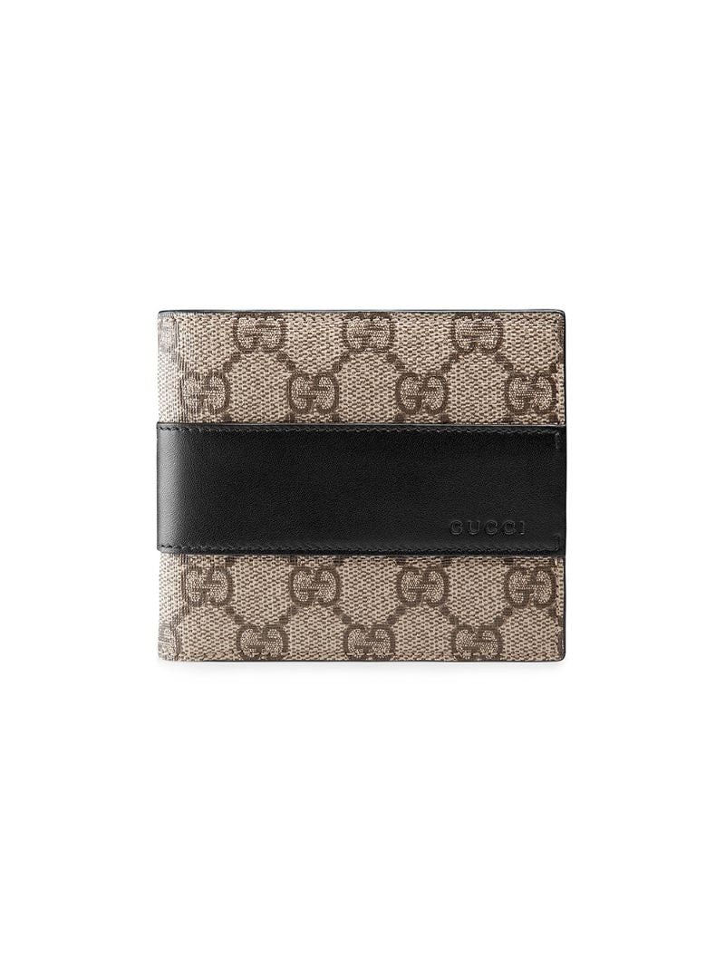 Gucci - GG Supreme wallet - men - Leather/Canvas - One Size - NEUTRALS