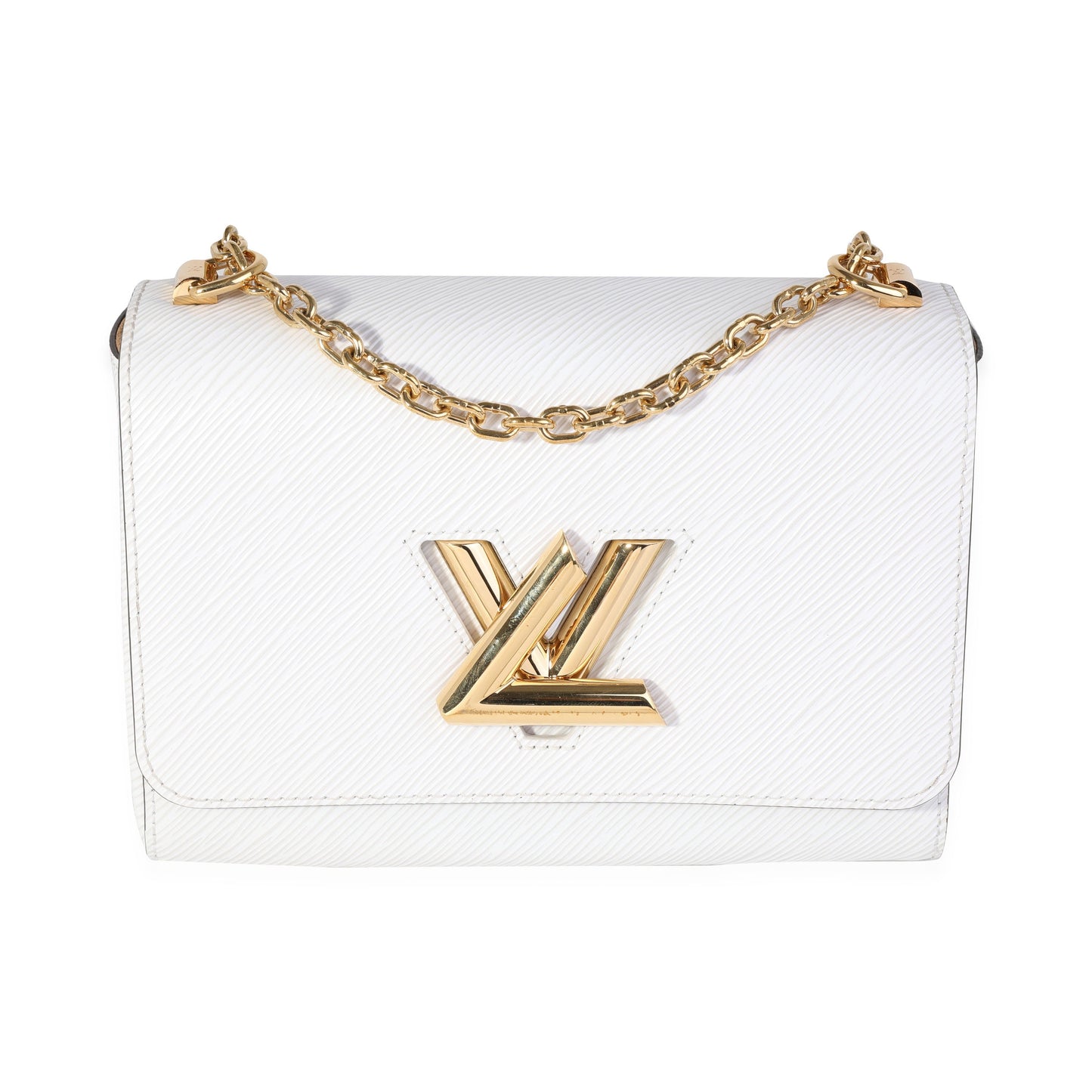 Louis Vuitton Blanc Epi Twist MM Leather Handbag