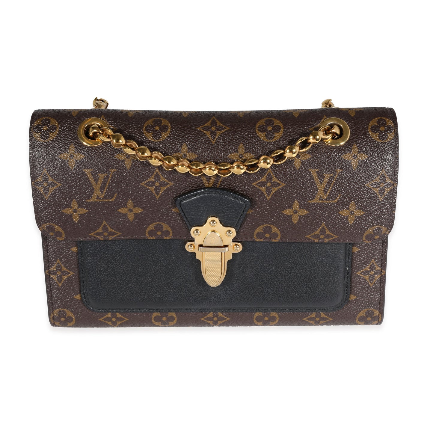 Louis Vuitton & Victoire Monogram Leather Canvas Black Handbag