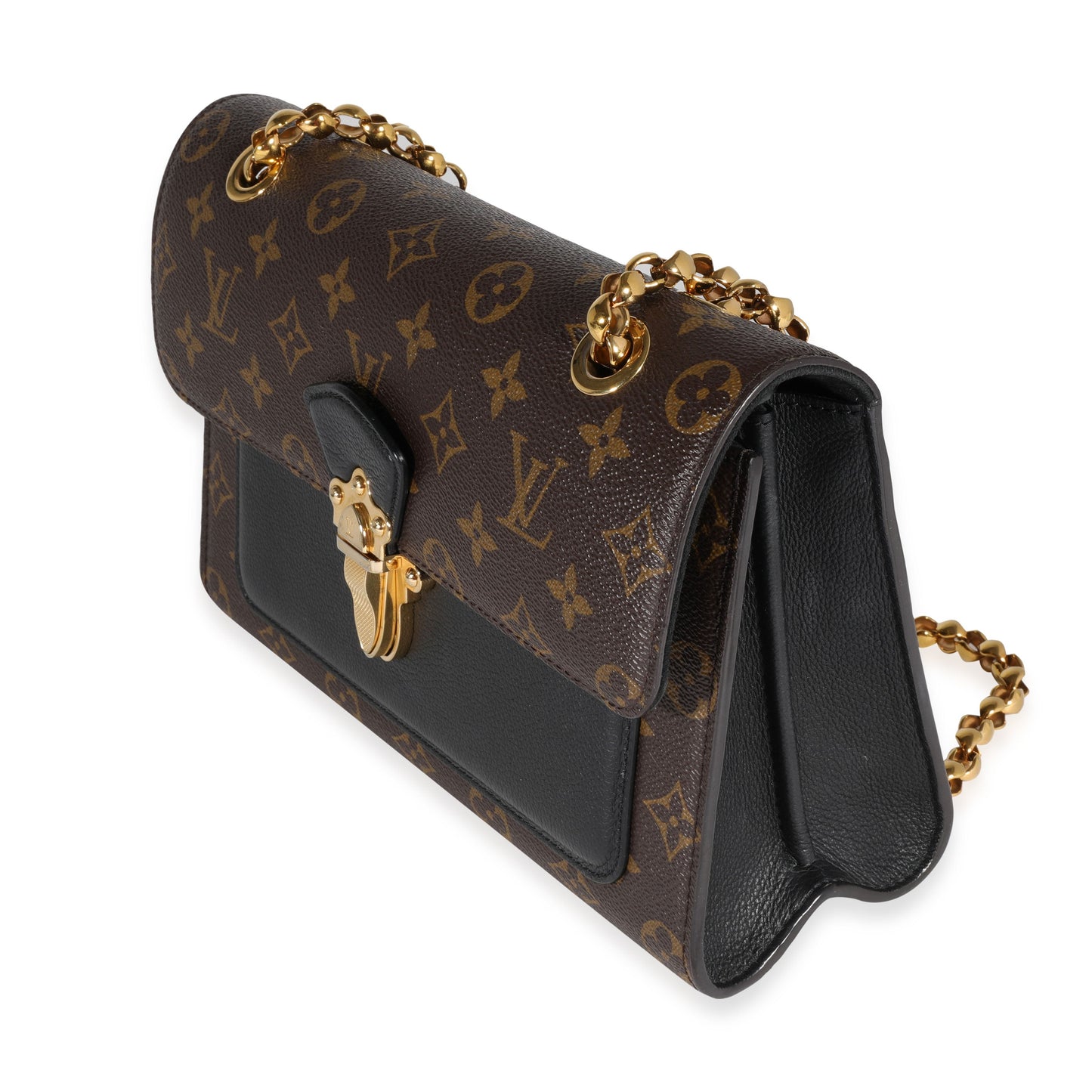 Louis Vuitton & Victoire Monogram Leather Canvas Black Handbag