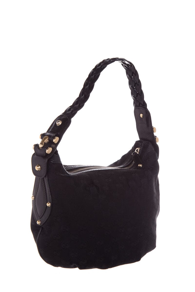 Gucci Black Monogram Hobo