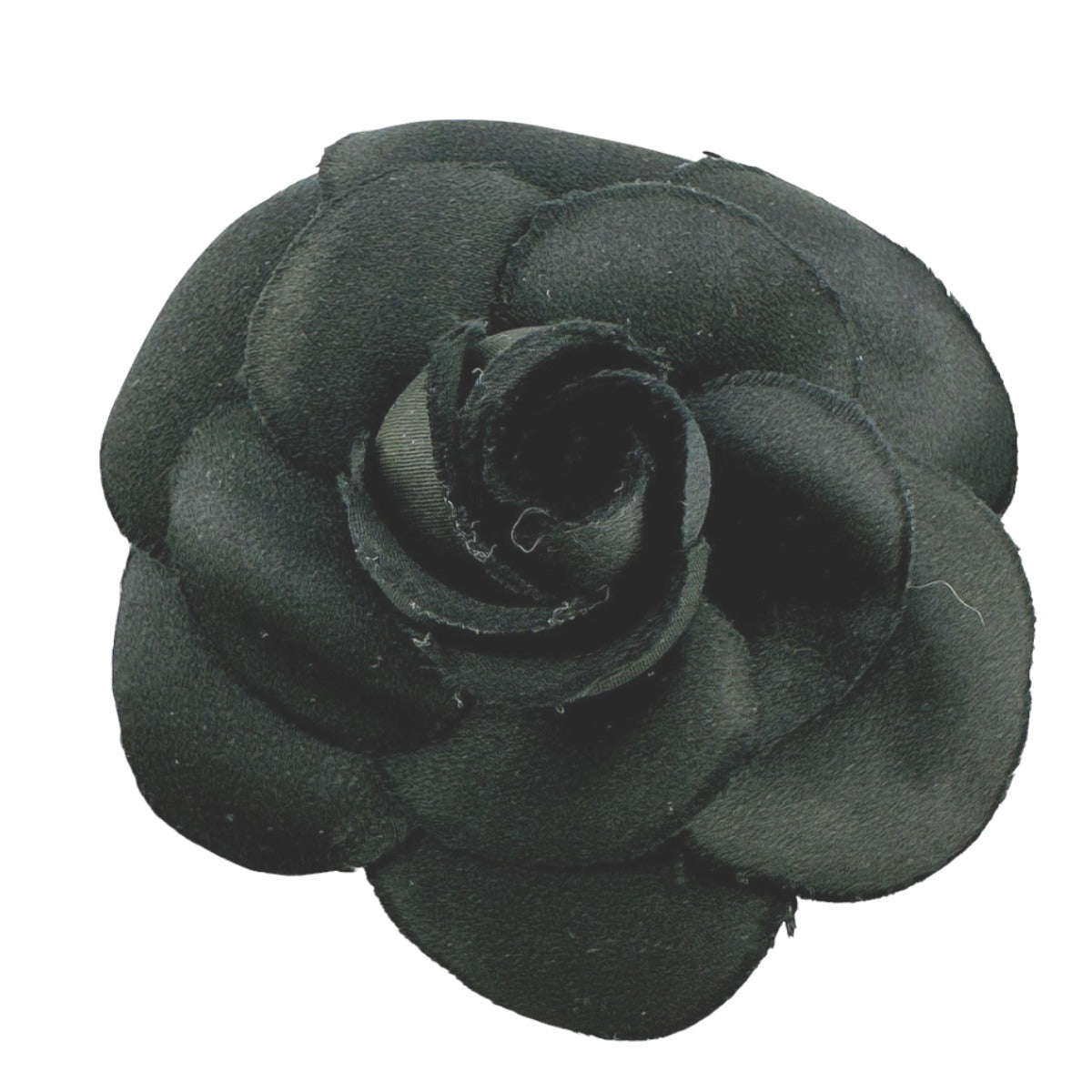 Chanel Brooch textile Camelia Black Handbag