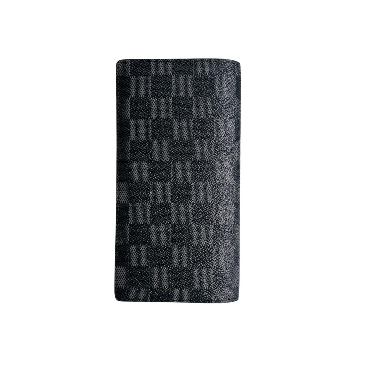 Louis Vuitton Long Purse N62665 Damier Grafitto Canvas Black Gray Wallet Case