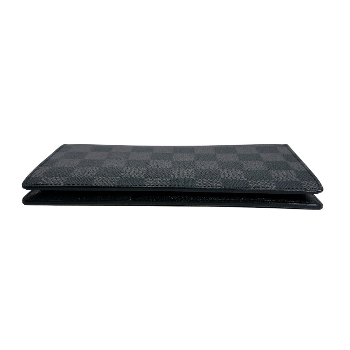 Louis Vuitton Long Purse N62665 Damier Grafitto Canvas Black Gray Wallet Case