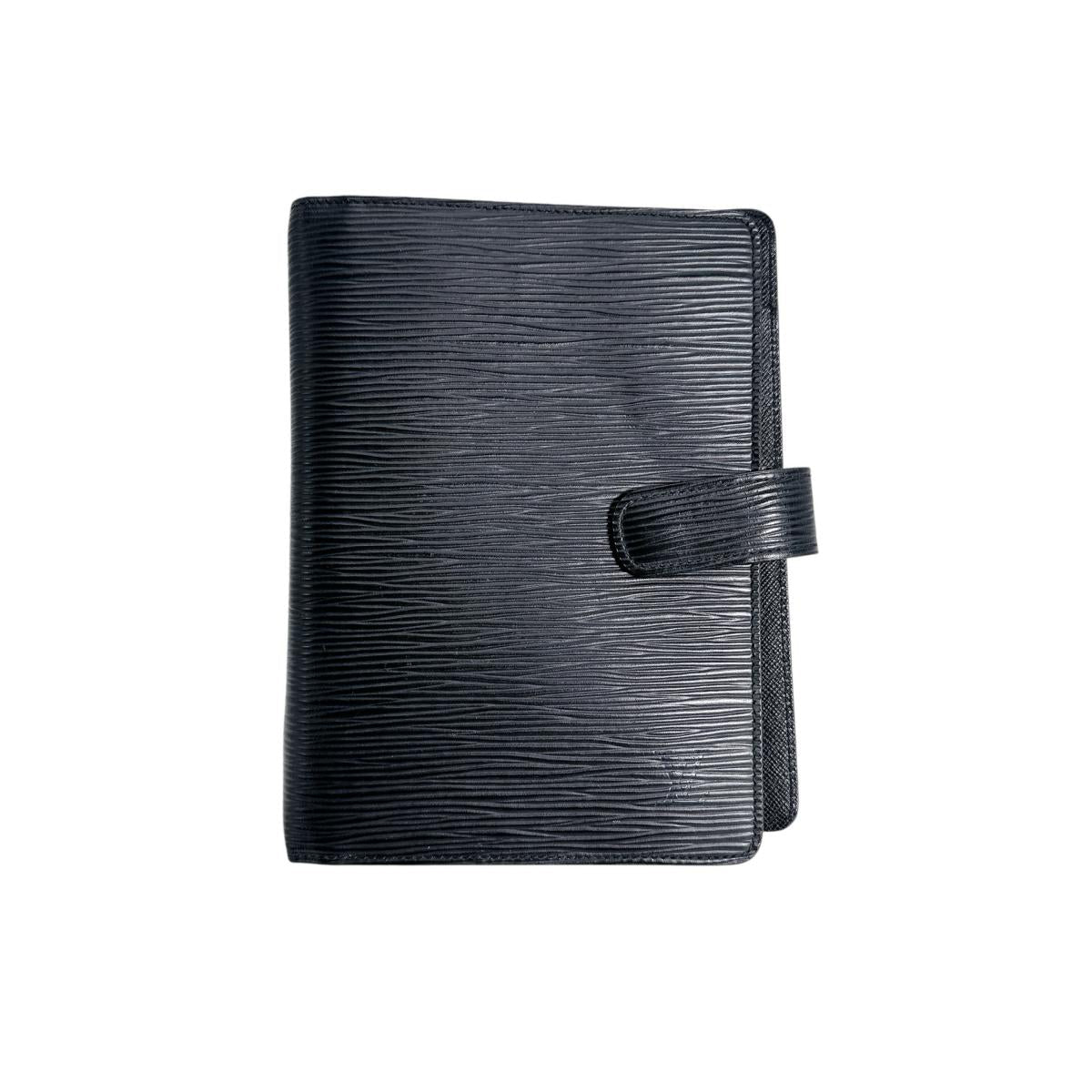 Louis Vuitton Notebook cover R20042 Epi Noir Leather Handbag 0