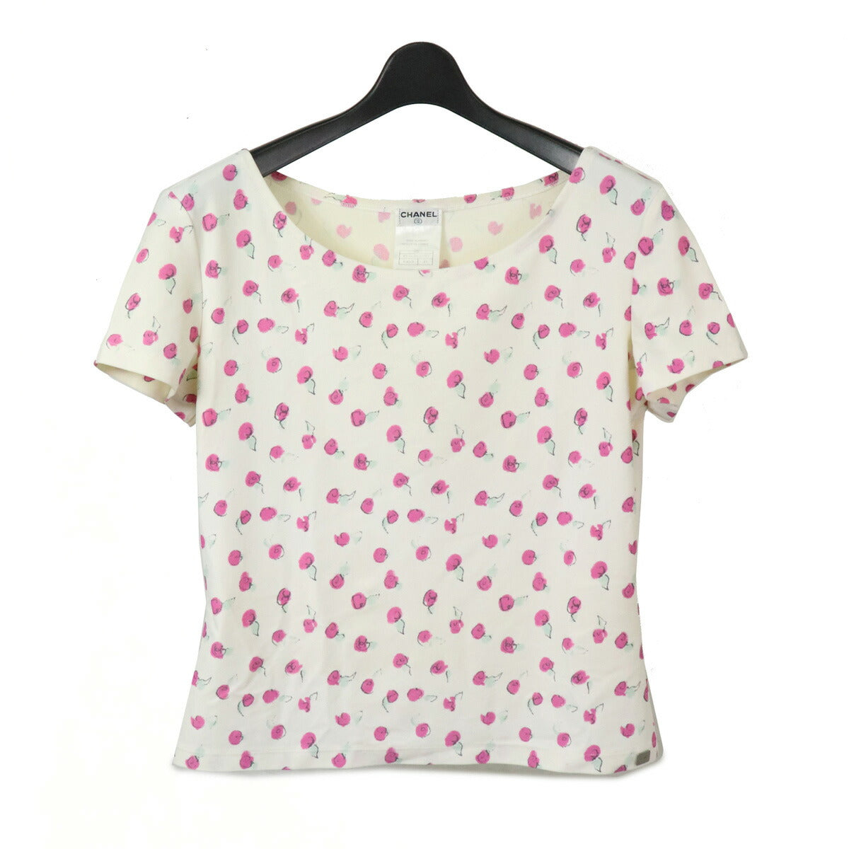 Chanel Nylon Spandex Rose Print Short Sleeve Top Bag