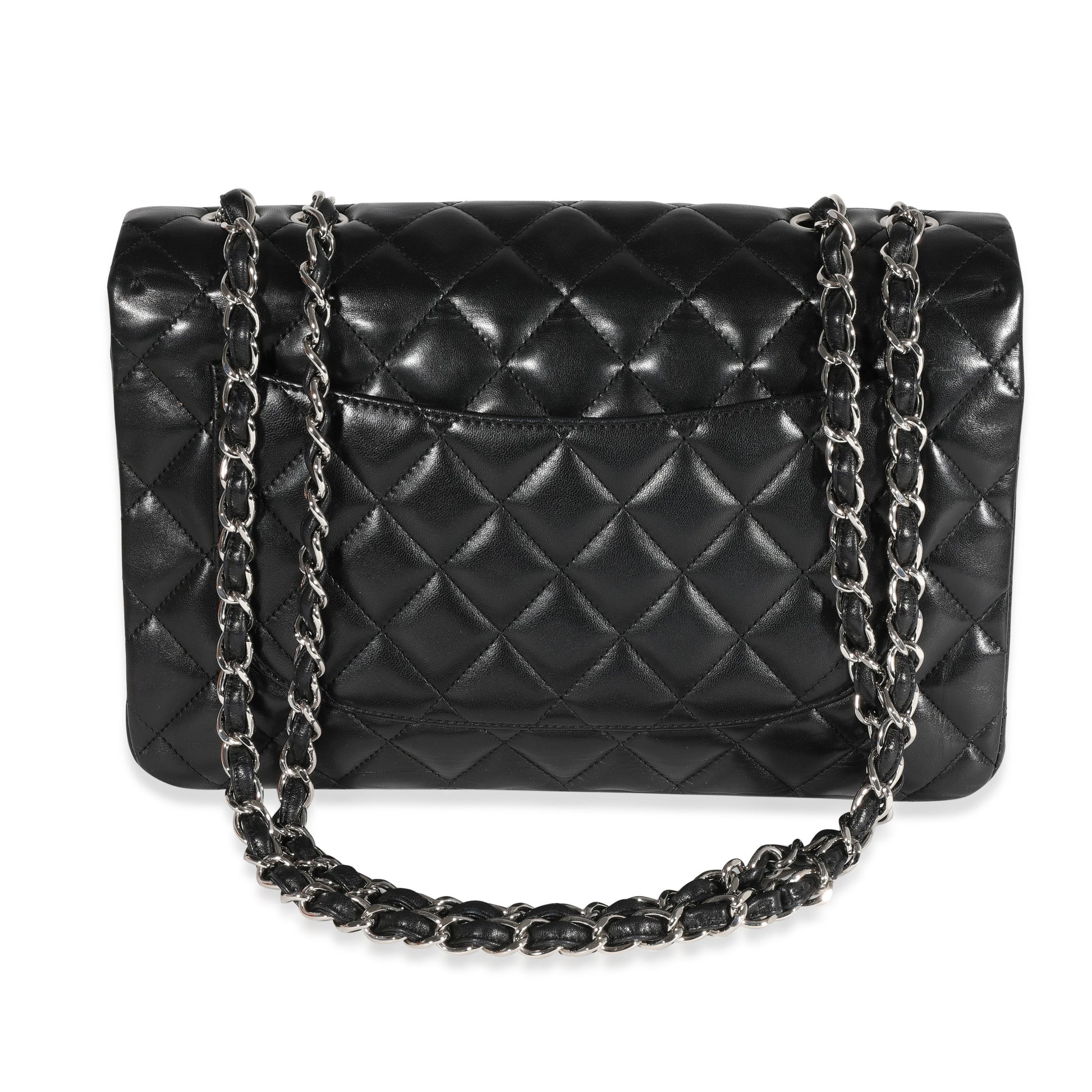 Chanel Black Quilted Lambskin Jumbo Classic Single New Bag