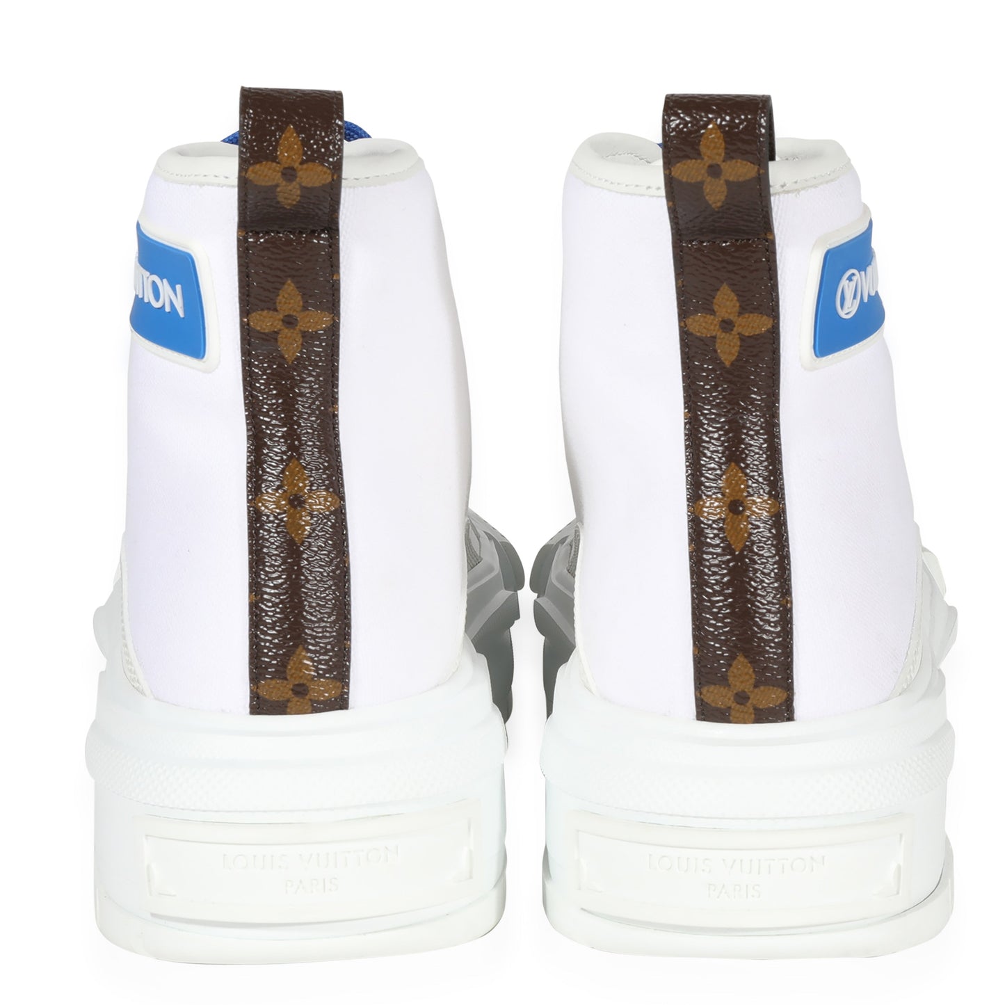 Louis Vuitton Squad Sneaker Boot White Blue Shoes