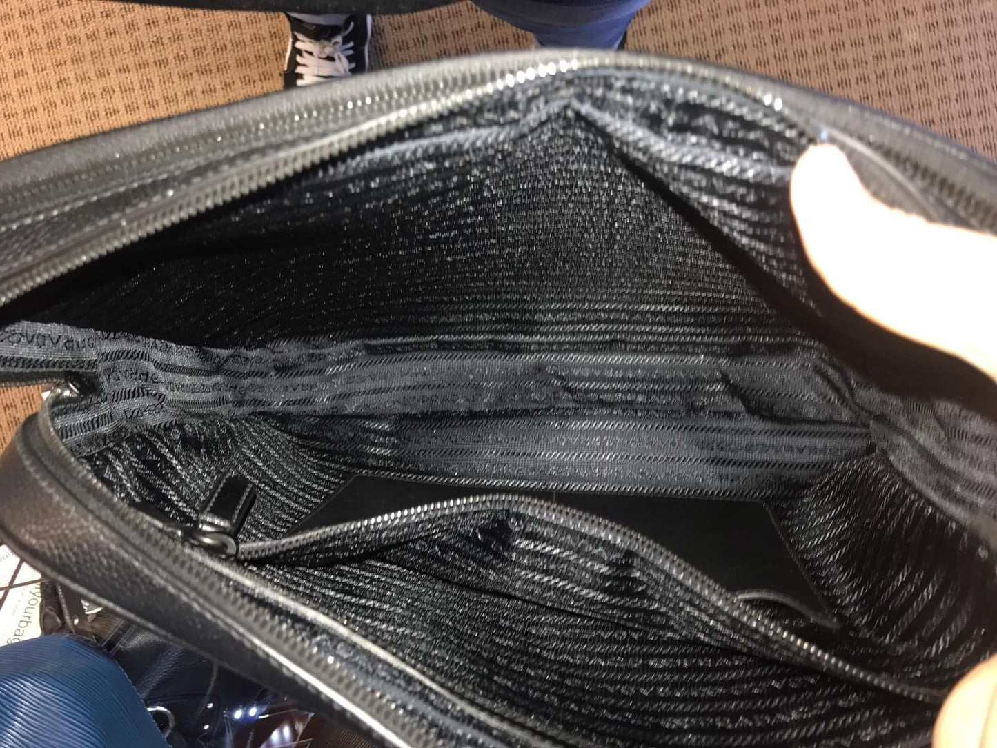 Prada Laptop Bag Grey Last Call Saffiano Gray Crossbody Bag
