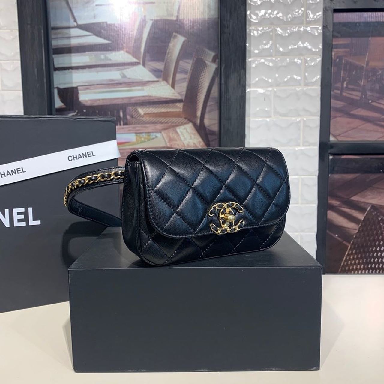 CHL Infinity Waist Belt 6.7in Black Chain Accessory