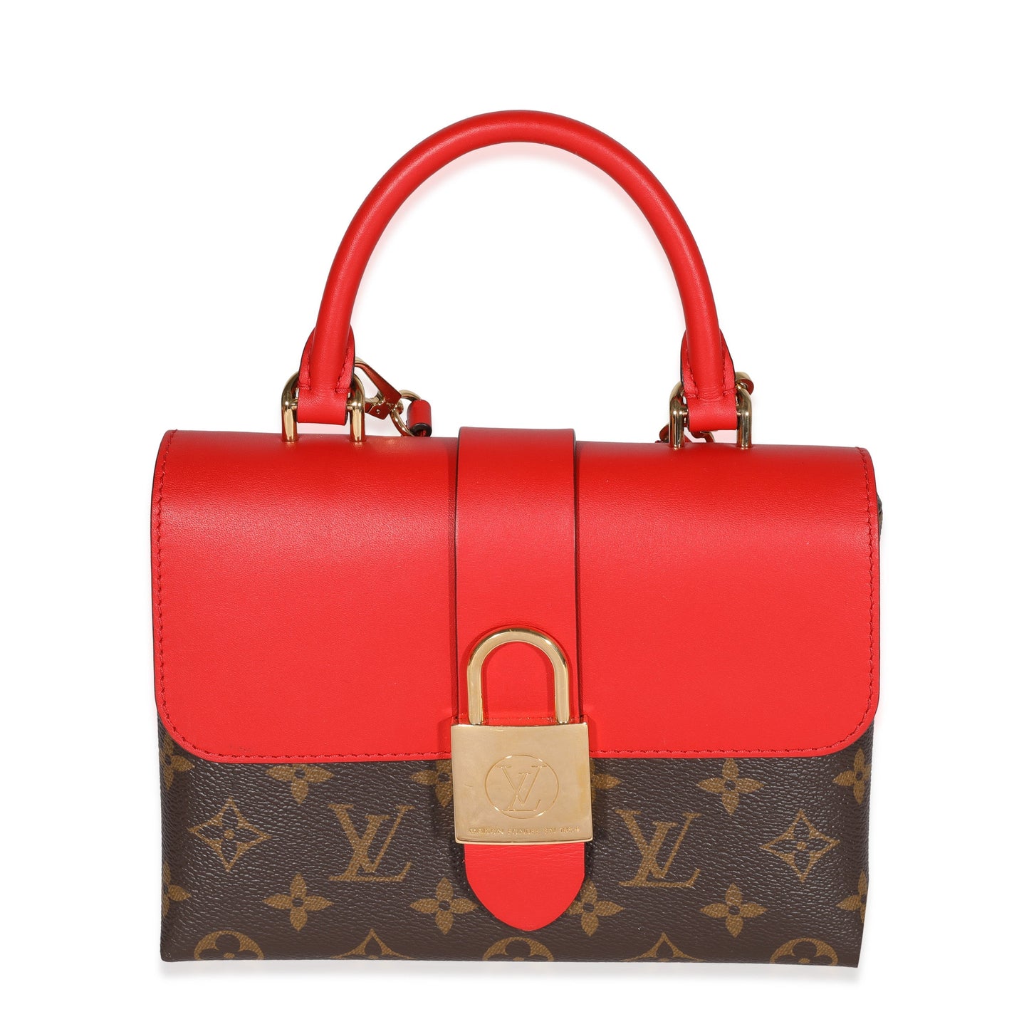 Louis Vuitton & Coquelicot Locky BB Monogram Canvas Handbag