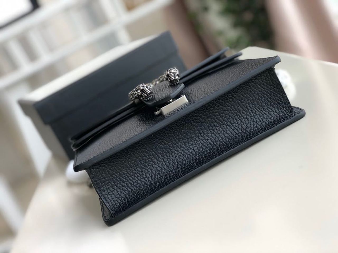 gg Dionysus Metal-Free Tanned 7.5in Black Mini Bag