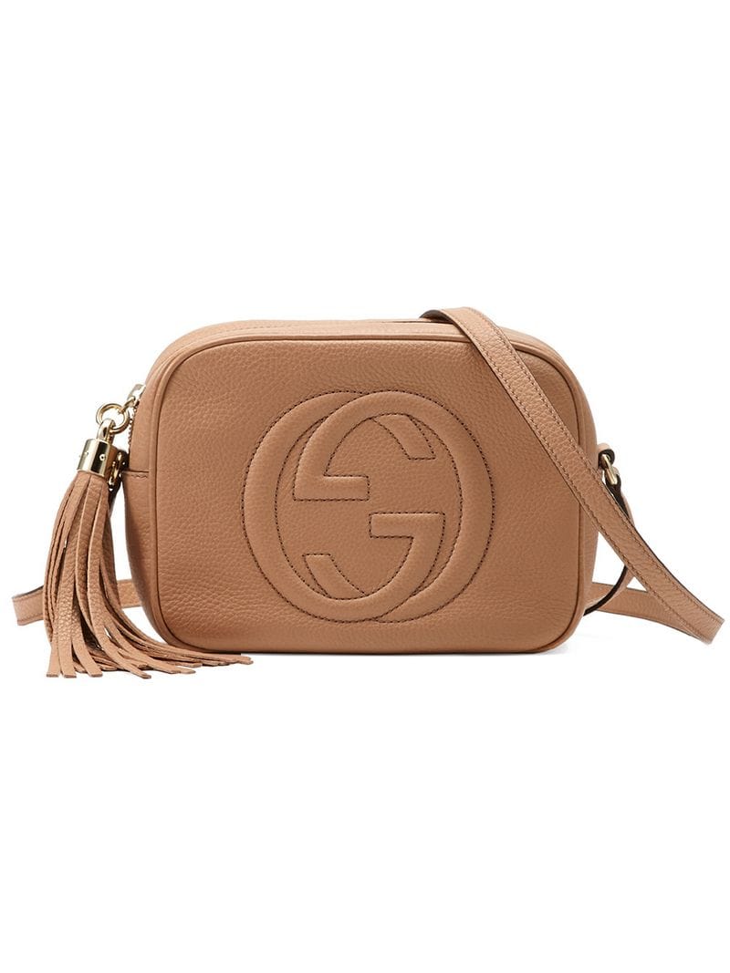 Gucci - Soho small leather disco bag - women - Cotton/Leather - One Size - NEUTRALS