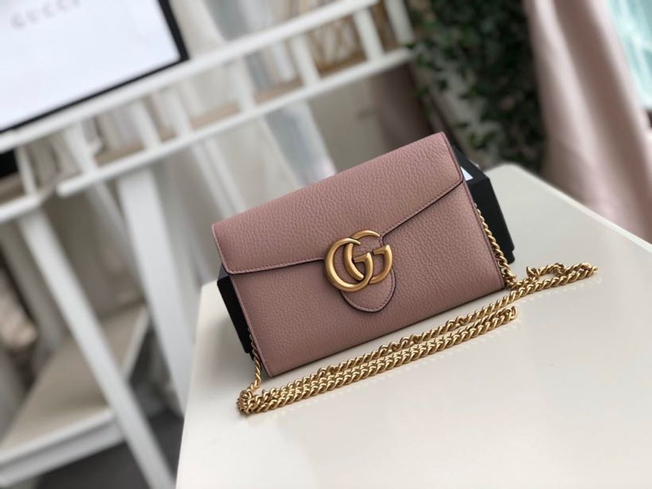 gg Marmont 7.9in 20cm gg Pink Mini Chain Mini Bag