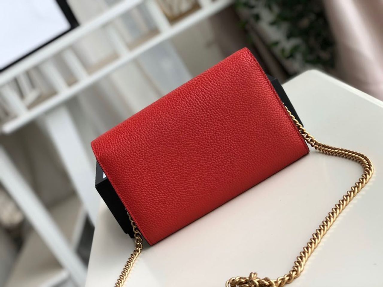 gg Marmont 7.9in 20cm gg Red Mini Chain Mini Bag