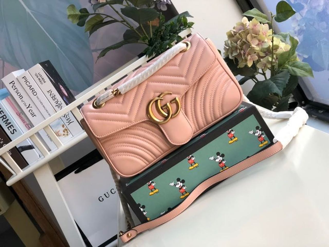 gg Marmont MatelassÃ© Dusty MatelassÃ© Pink Small Shoulder Bag 3