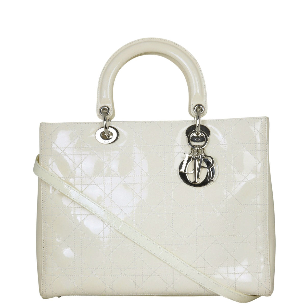 Dior Crossbody Bag Lady 3 Patent Large Shoulder Bag