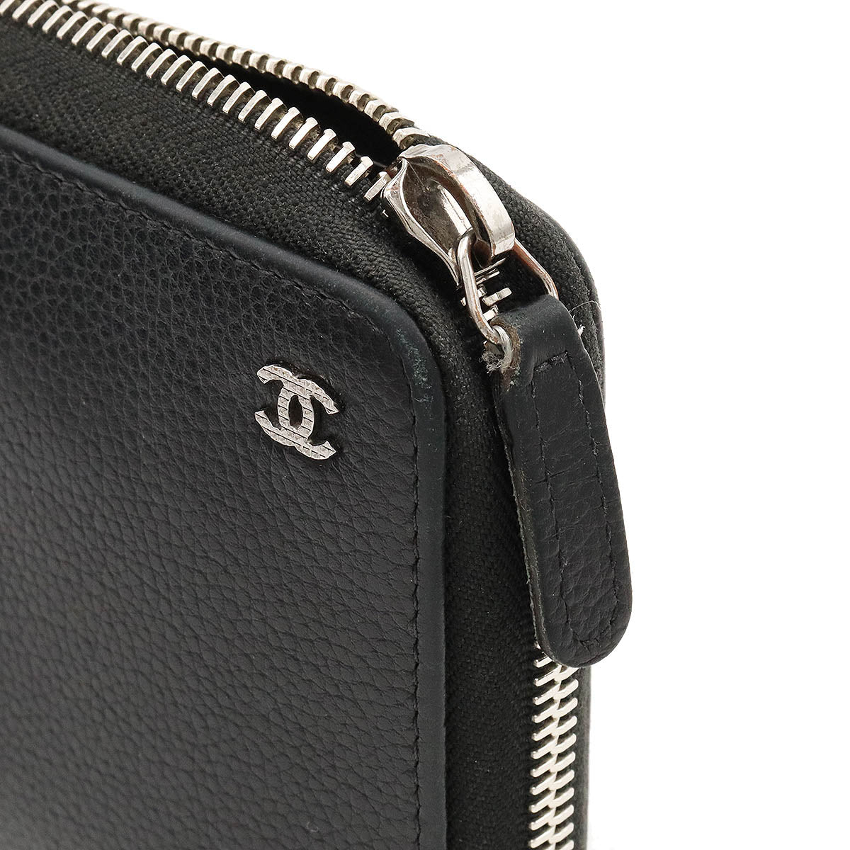 Chanel Coco Mark Leather Long Wallet