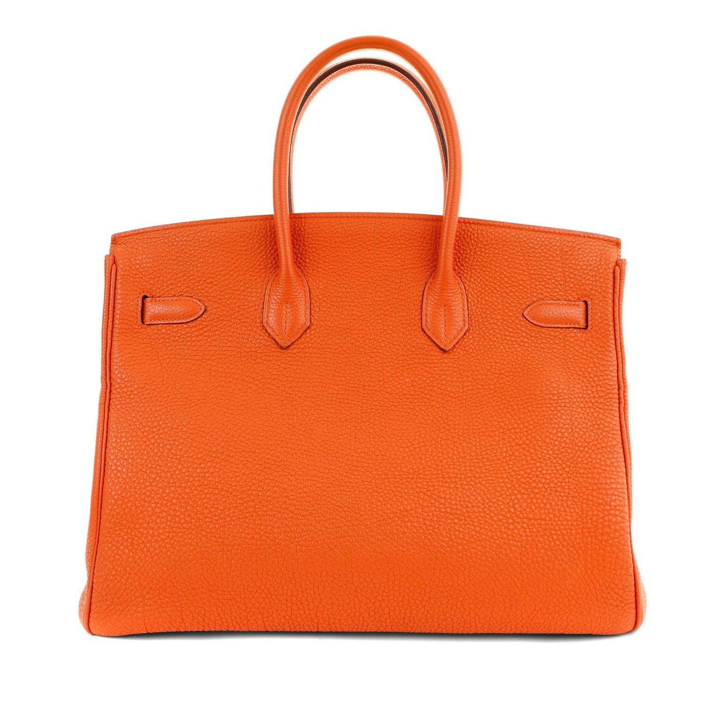 Hermes Togo Birkin W Hardware Handbag Gold Orange Travel Bag