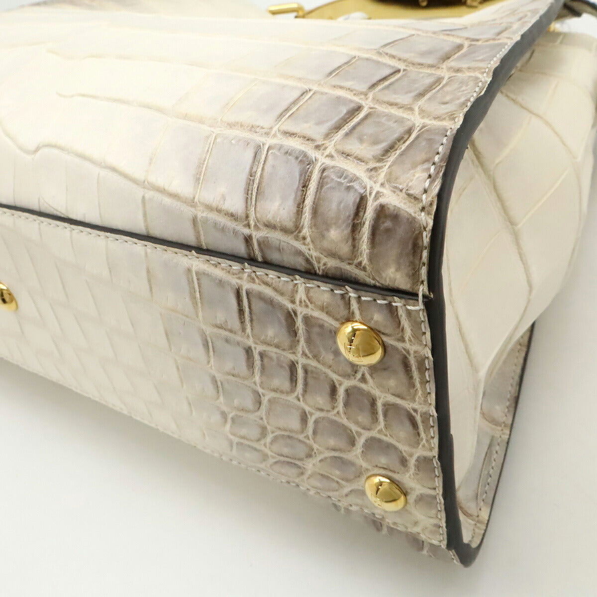 Fendi Peekaboo Iconic Crocodile 2Way Bag Travel Bag