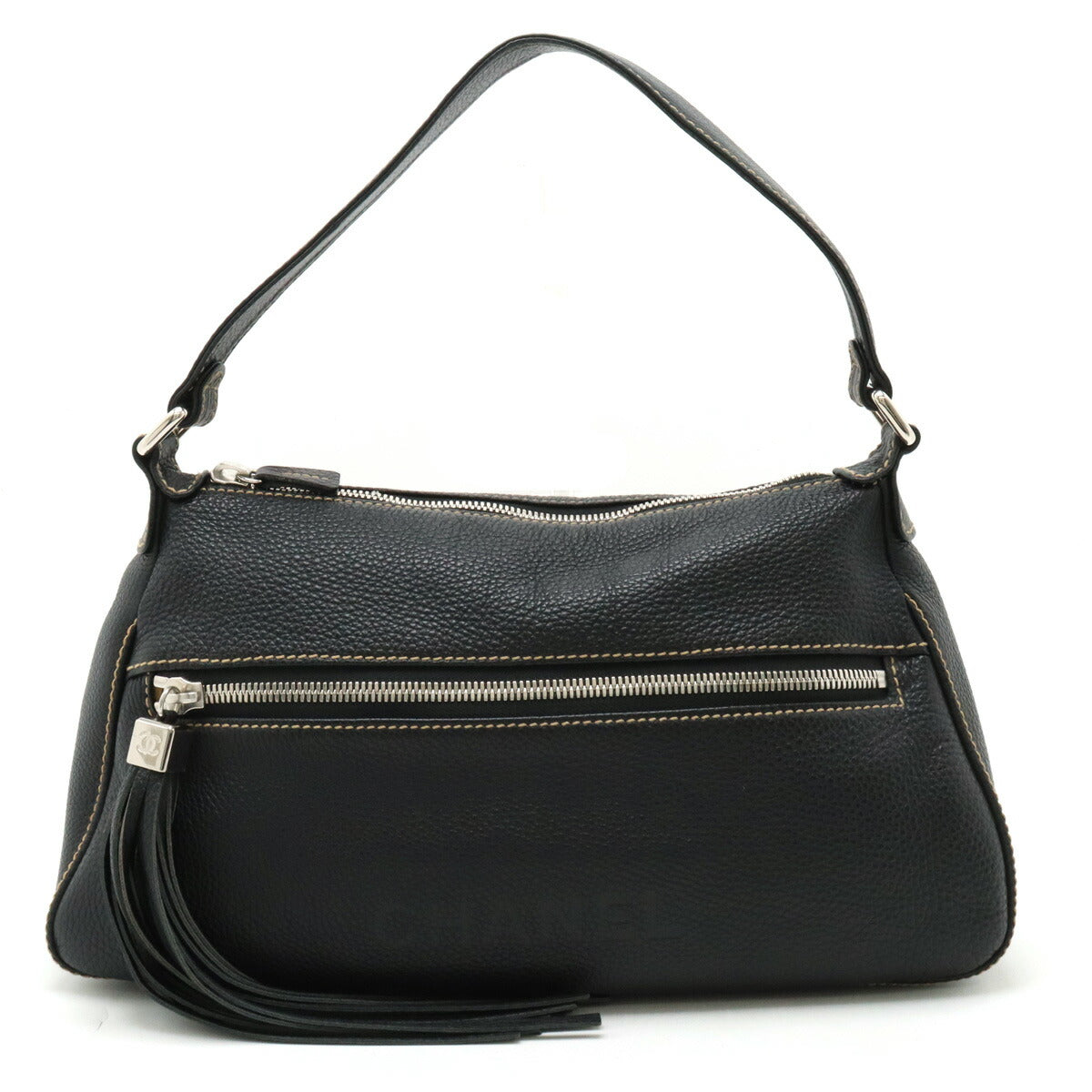 Chanel Leather Logo Shoulder Bag