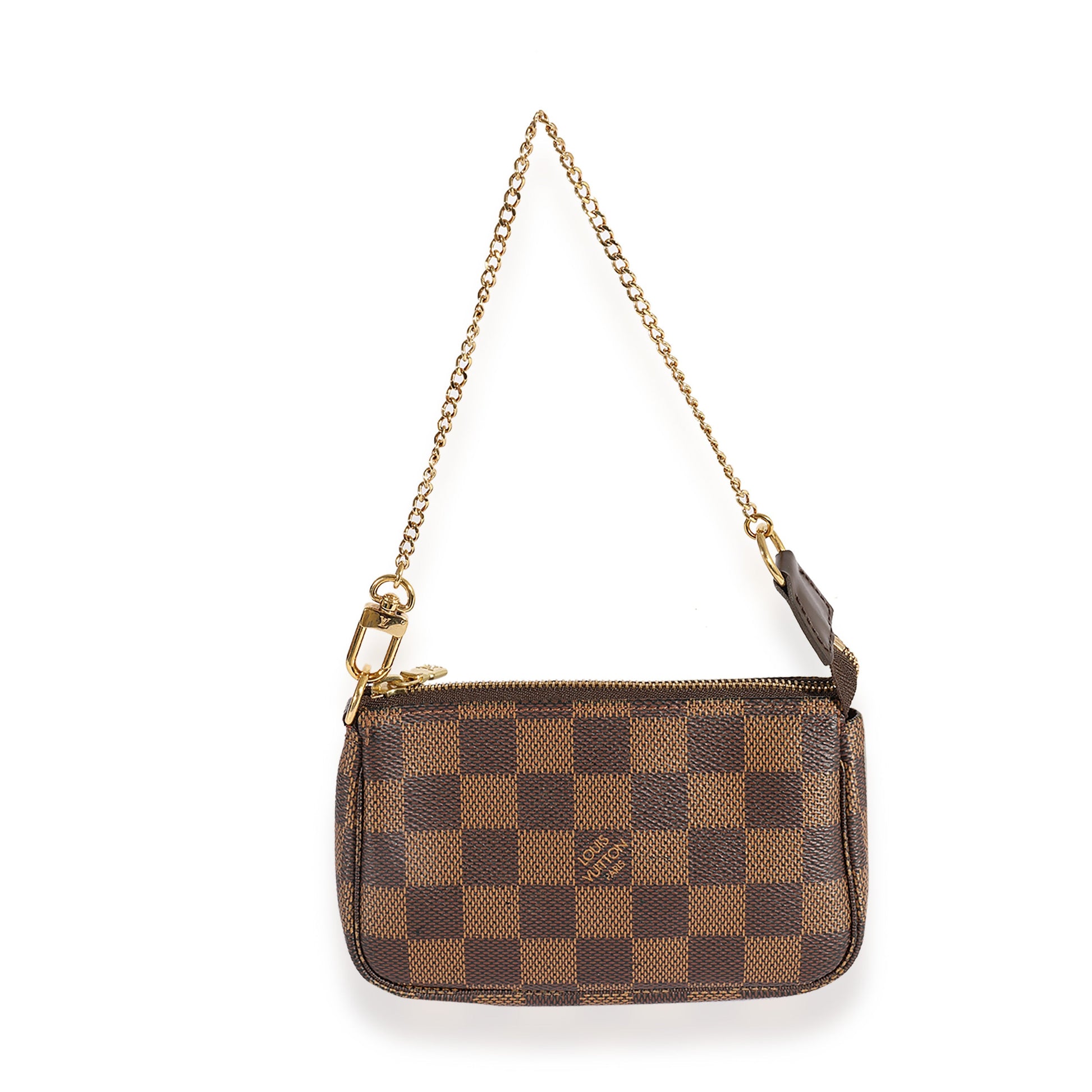 Louis Vuitton Damier Ebene Pochette Accessoires Mini Clutch Bag