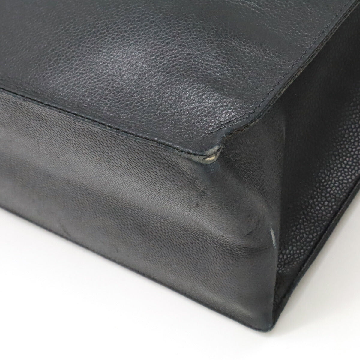 Chanel Caviar Skin Coco Mark 2way Tote Bag Black