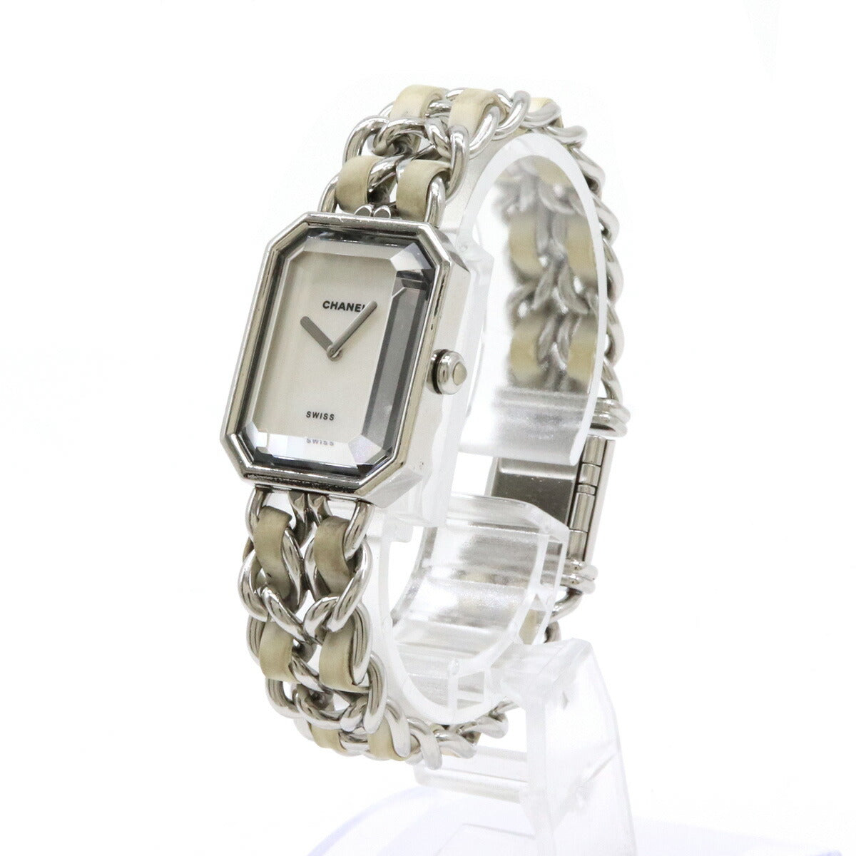 Chanel White Shell Première Watch H1639 Bag
