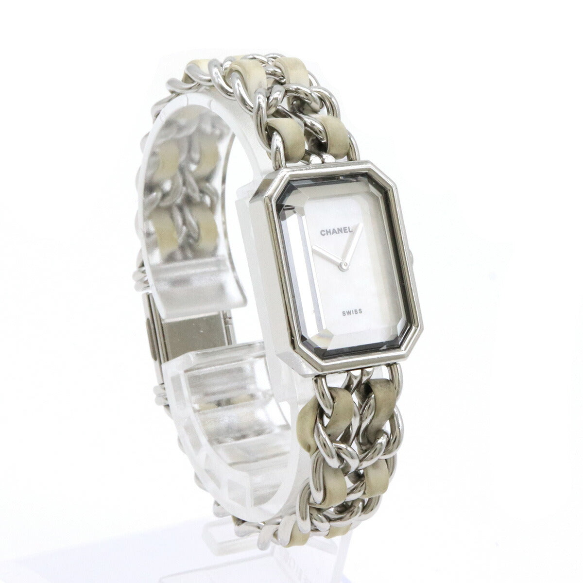 Chanel White Shell Première Watch H1639 Bag