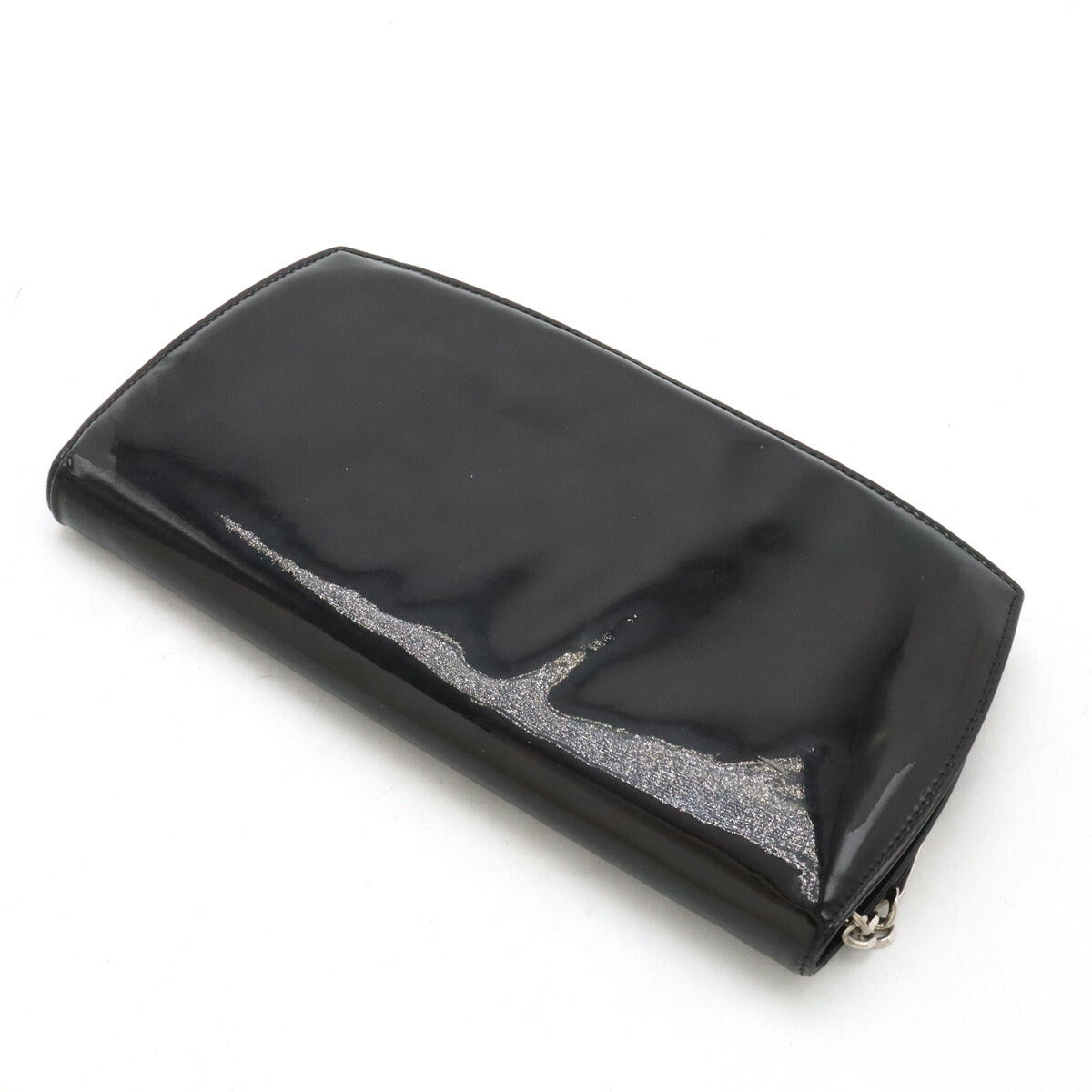 Chanel Patent Leather Make Up Coco Mark Long Wallet A47662
