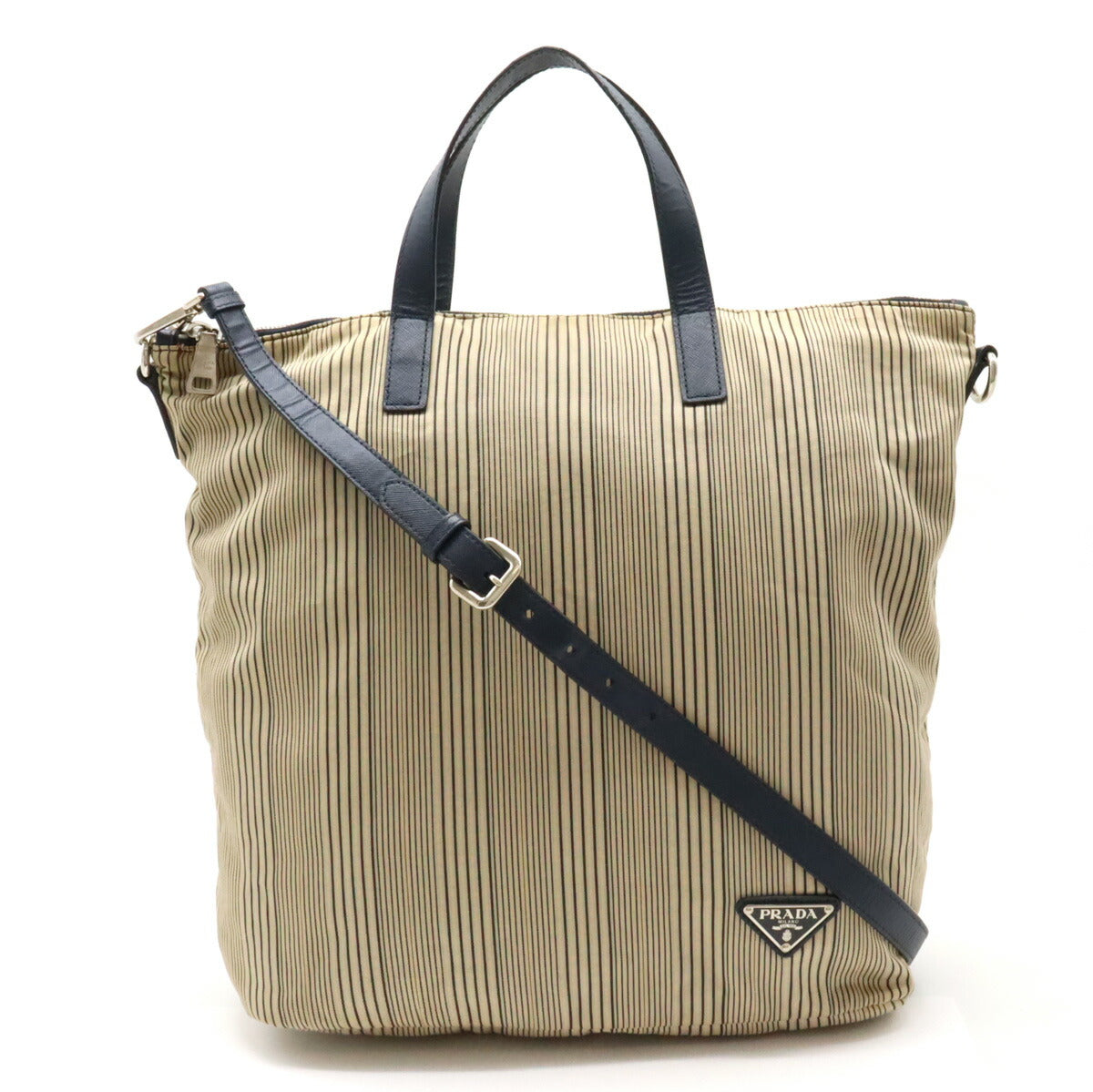Prada 2Way Bag Leather Canvas Travel Bag 2Way Bag B2052G