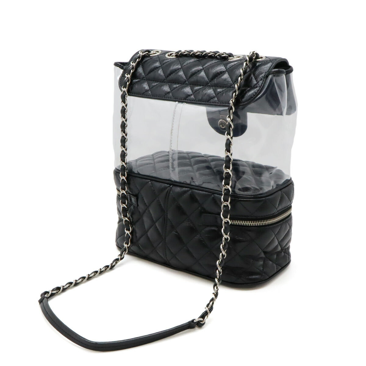 Chanel Leather/Vinyl Matelasse Coco Mark Shoulder Bag A57826