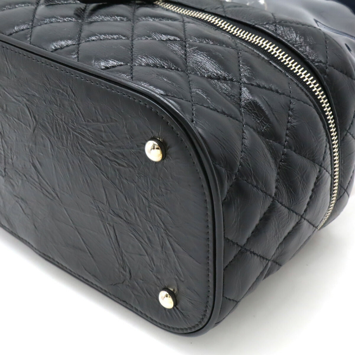 Chanel Leather/Vinyl Matelasse Coco Mark Shoulder Bag A57826