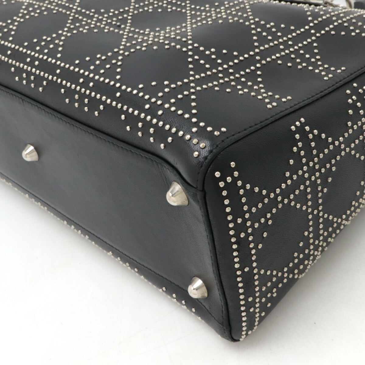 Dior Christian Lady 2Way Bag Leather Travel Bag