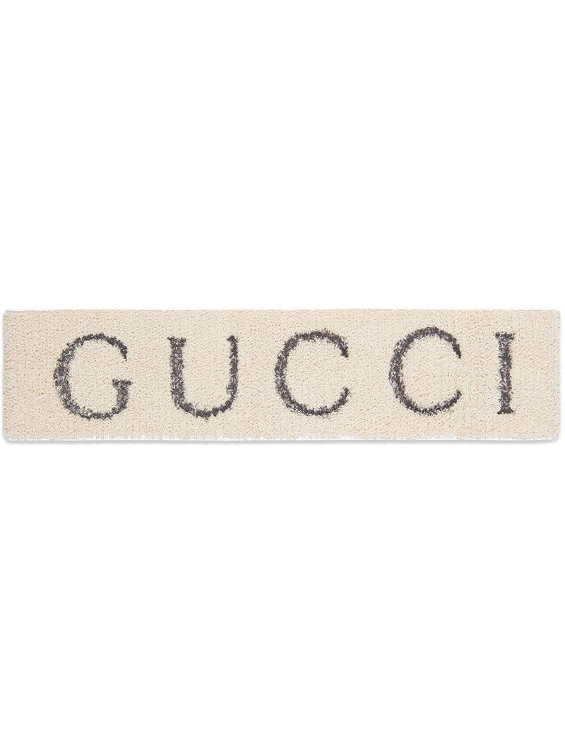 Gucci - white stretch knit logo headband - women - Spandex/Elastane/Polyester - One Size - White