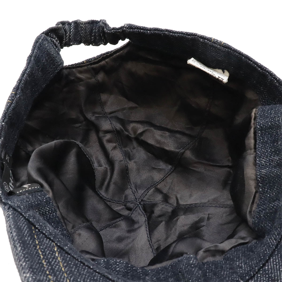 Chanel Denim Coco Mark Cap Denim Blue Gold Stitch