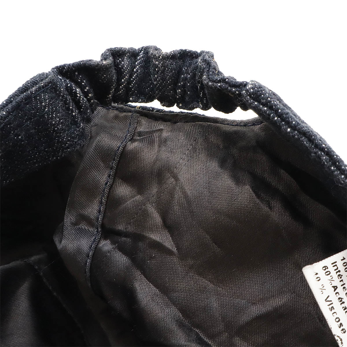 Chanel Denim Coco Mark Cap Denim Blue Gold Stitch