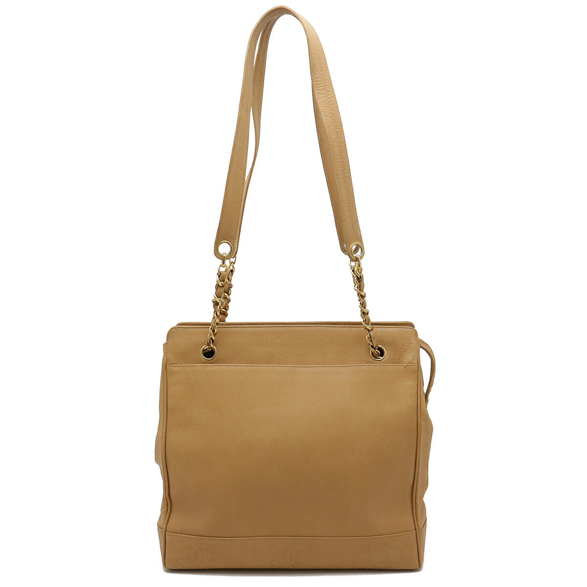Chanel Caviar Skin Coco Mark Triple Coco 2WAY Shoulder Bag