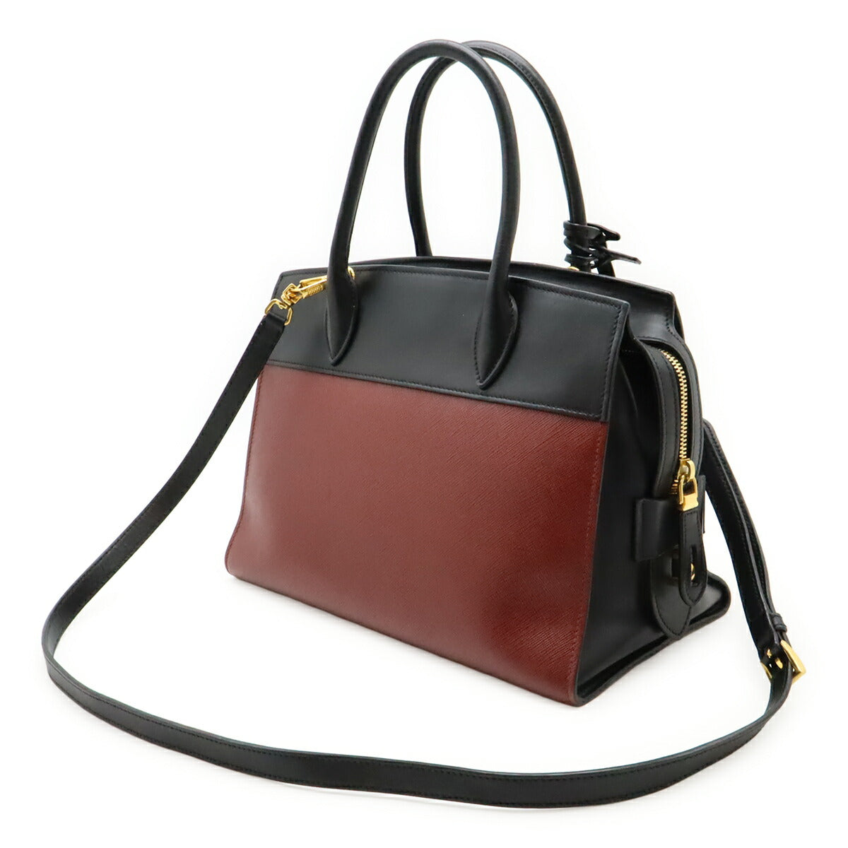 Prada Esplanade 2Way Bag Leather Travel Bag Leather 2Way Bag