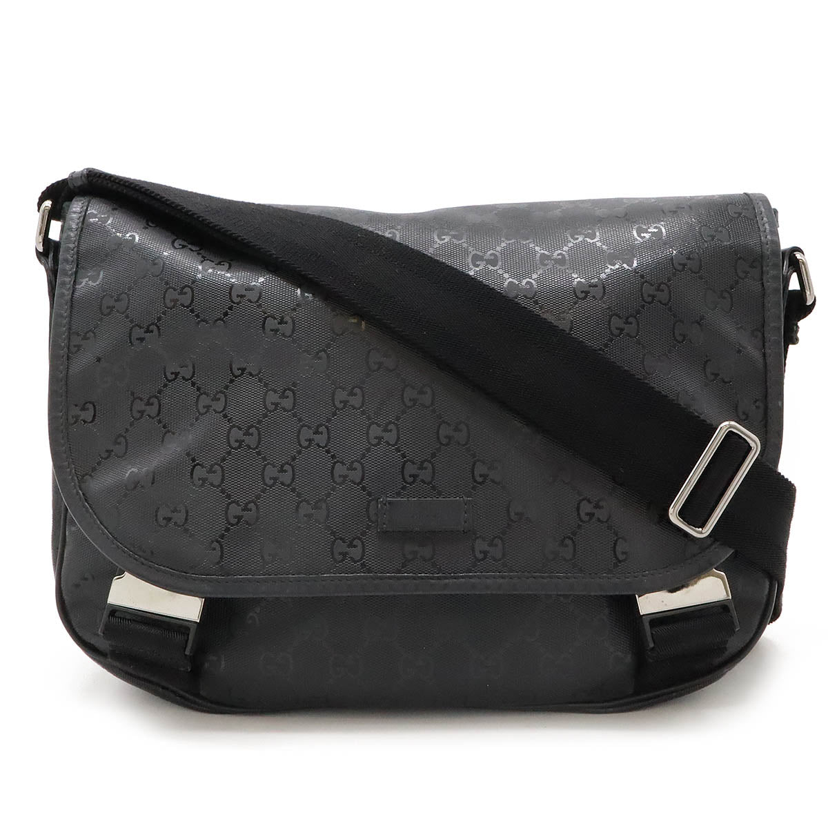 Gucci Imprime Pvc Messenger Shoulder Bag Leather