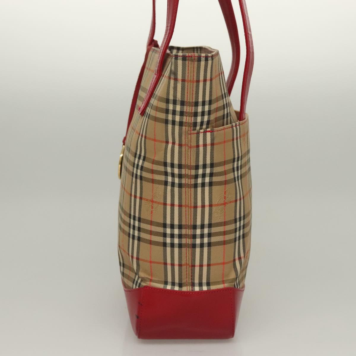 Burberry Nova Check Tote Bag Canvas Beige Tote Bag 66