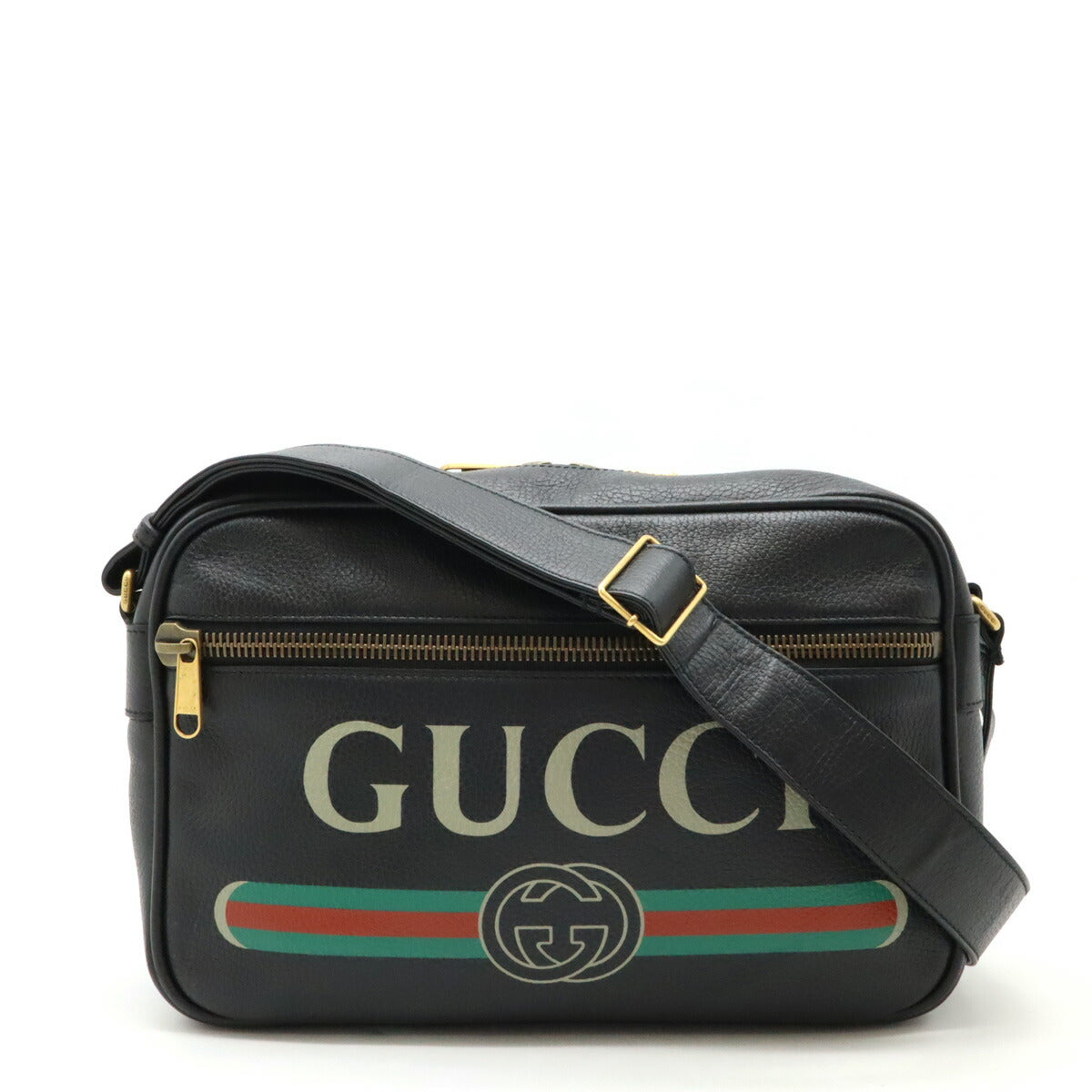 Gucci Print Shoulder Bag Leather Bag 4