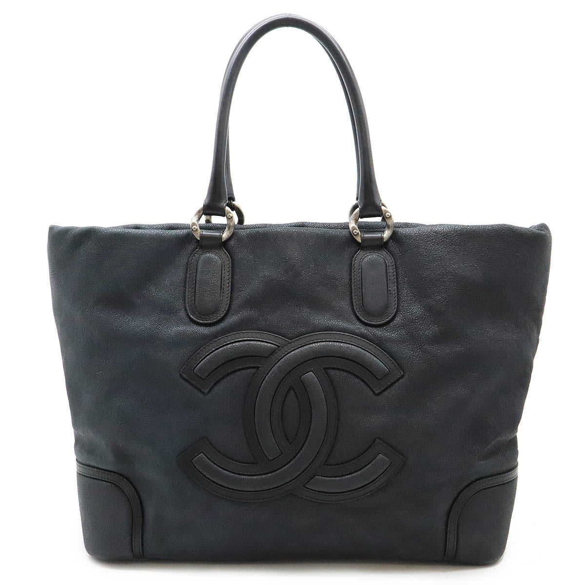 Chanel Soft Caviar Skin Coco Mark 2WAY Tote Bag A50288