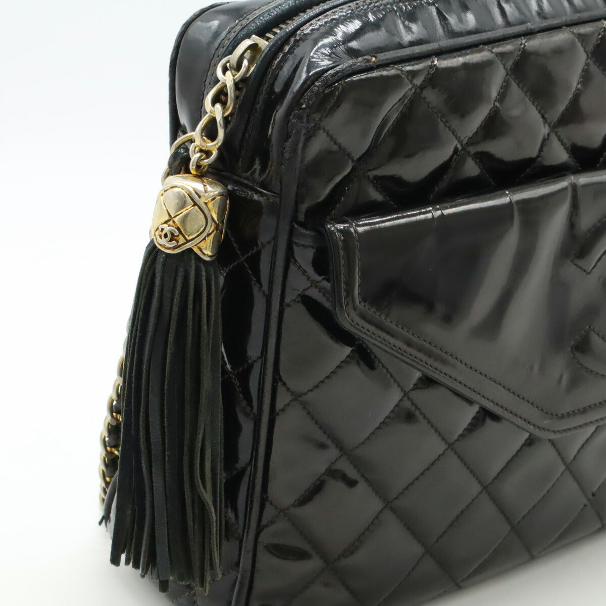 Chanel Matelasse Patent Leather Shoulder Bag