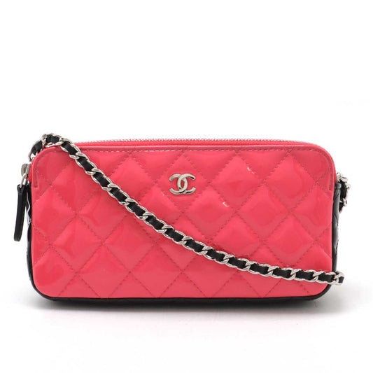 Chanel Matelassé Patent Leather 2Way Shoulder Bag
